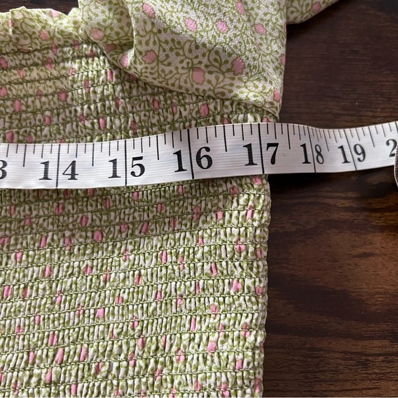 Aritzia Wilfred Tempest Mini Dress SZ XL In Birch Marsh Green Romantic Feminine - Picture 2 of 14